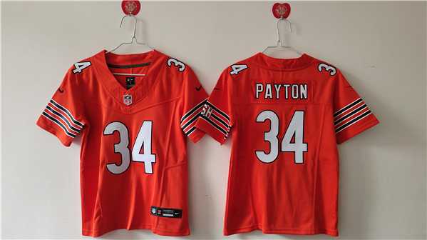 Women's Chicago Bears #34 Walter Payton Orange 2024 Draft F.U.S.E. Vapor Football Stitched Jersey(Run Small),We sell and wholesale Women's Chicago Bears #34 Walter Payton Orange 2024 Draft F.U.S.E. Vapor Football Stitched Jersey(Run Small) on line form chian!